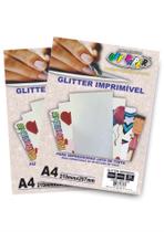 Kit Papel Glitter Imprimível Off Paper A4 250g com 20 folhas