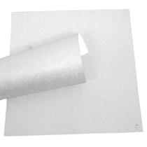 Kit Papel Glitter Offset 180grs 30cm Scrap Prata 2 Unidades