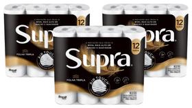 Kit Papel Higiênico Folha Tripla Bracell Supra 36 Rolos 20m Kit Papel Higiênico Folha Tripla Bracell Supra 36 Rolos 20m