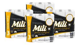 Kit Papel Higiênico Mili Prime Comfort Folha Tripla 72 Rolos Kit Papel Higiênico Mili Prime Comfort Folha Tripla 72 Rolos
