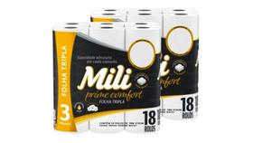 Kit Papel Higiênico Prime Comfort Mili Folha Tripla 36 Rolos Kit Papel Higiênico Prime Comfort Mili Folha Tripla 36 Rolos