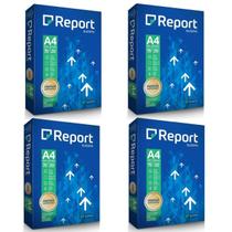 Kit papel report premium multiuso suzano com 4 resma