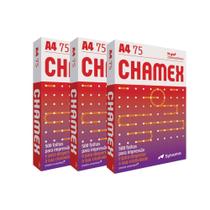 Kit Papel Sulfite A4 Chamex 3 pacotes com 500 folhas 75g