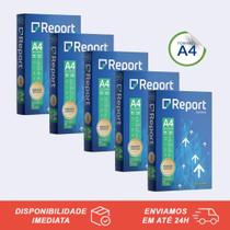 Kit Papel Sulfite Report Premium A4 Branco 5 Resmas 2500 Folhas - Report Suzano