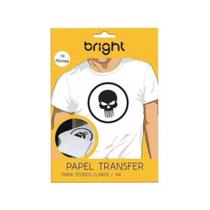 Kit Papel Transfer A4 Tecidos Claros Bright Branco 10 Folhas Camisetas Algodão