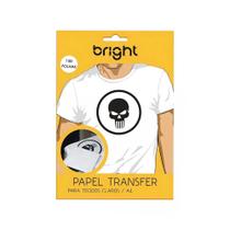 Kit Papel Transfer A4 Tecidos Claros Bright Branco 100 Folhas Camisetas Algodão