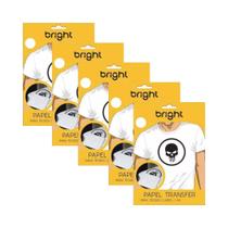 Kit Papel Transfer A4 Tecidos Claros Bright Branco 50 Folhas Camisetas Algodão Kit Papel Transfer A4 Tecidos Claros Bright Branco 50 Folhas Camisetas Algodão