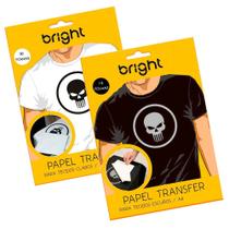 Kit Papel Transfer para Algodão Claros e escuro Bright 35Fls Kit Papel Transfer para Algodão Claros e escuro Bright 35Fls