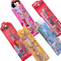 Kit Papelaria Com 5 Conjuntos De 5 Peças Personagens Infantil