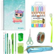Kit Papelaria Combo Verde Pastel Kit Papelaria Combo Verde Pastel