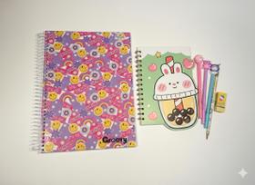 kit Papelaria Fofa, Caderno Kawaii, Presente Criativo, Material Escolar Estético. kit Papelaria Fofa, Caderno Kawaii, Presente Criativo, Material Escolar Estético.