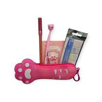 Kit Papelaria Fofa Gatinho Patinhas Com Lápis Infinito