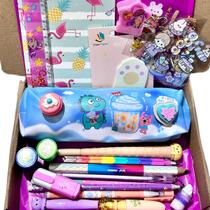 Kit Papelaria Fofa Kawaii 20 Itens Menino Menina Presente