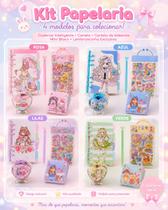Kit Papelaria Fofa Kawaii Completo Com Fichário A5 18 Itens Kit Papelaria Fofa Kawaii Completo Com Fichário A5 18 Itens