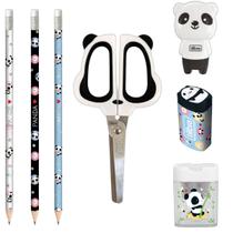 Kit Papelaria Fofa Panda Tilibra