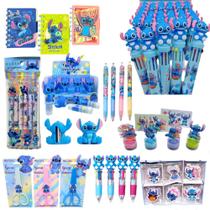 Kit Papelaria Fofa Stitch Kawaii Presente Criativo Escolar