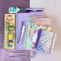 Kit Papelaria Recheado Tons De Roxo Kit Papelaria Recheado Tons De Roxo