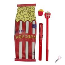 Kit Papelaria Snack Pipoca - 4 Itens