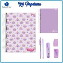 Kit Papelaria Tons Roxo Lilas Cor Roxo Lilas Escolar Neon Kit Papelaria Tons Roxo Lilas Cor Roxo Lilas Escolar Neon