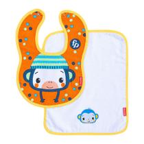 Kit papinha 2 peças babador com toalhinha macaquinho