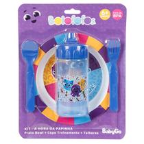 Kit Papinha Bolofofos Prato Copo Talheres BabyGo 6+ Meses