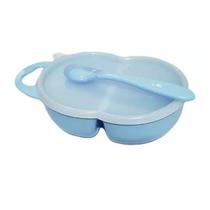 Kit Papinha Do Bebê 2 Pçs Porta Papinha C/ Divisória / Tampa e Colher Lully Bebê