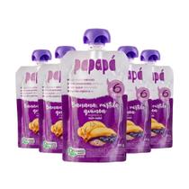 Kit Papinha Infantil Orgânica Banana Mirtilo e Quinoa Papapá Sem Açúcar - 5 Unidades 100g