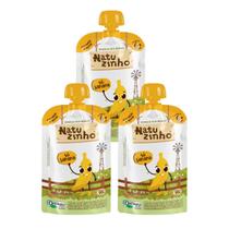 Kit Papinha Organica Natuzinho Banana Bebe 3 unidades