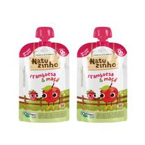 Kit Papinha Organica Natuzinho Framboesa Maça Bebe 2 unid