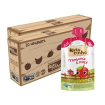Kit Papinha Organica Natuzinho Framboesa Maça Bebe 20 unid