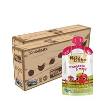 Kit Papinha Organica Natuzinho Framboesa Maça Bebe 30 unid