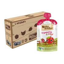 Kit Papinha Organica Natuzinho Framboesa Maça Bebe 6 unid