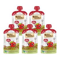 Kit Papinha Organica Natuzinho Maça Bebe 5 unidades