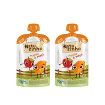 Kit Papinha Organica Natuzinho Manga Maça Bebe 2 unidades