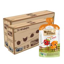 Kit Papinha Organica Natuzinho Manga Maça Bebe 20 unidades