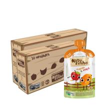 Kit Papinha Organica Natuzinho Manga Maça Bebe 30 unidades