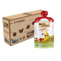 Kit Papinha Organica Natuzinho Morango Banana Bebe 12 unid
