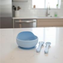 Kit Papinha Silicone Tigela Ventosa Bpa Free Lovely Vibe COR:AZUL Kit Papinha Silicone Tigela Ventosa Bpa Free Lovely Vibe COR:AZUL