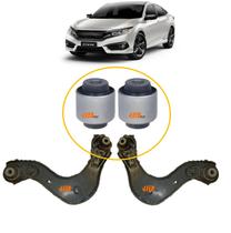 Kit Par 2 Bucha Braço Curvo Traseiro Honda Civic G10 2017 2018 2019 2020 2021 Kit Par 2 Bucha Braço Curvo Traseiro Honda Civic G10 2017 2018 2019 2020 2021