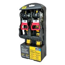 Kit Par 2 Cinta Com Catraca 3,65 metros Para Carga Jetski Carretinha Cinta Para Amarrar Carga