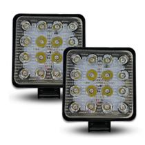 Kit Par 2 Farol de Milha Universal Carro Jeep 16 LEDS 6000k