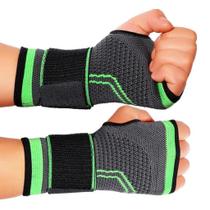 Kit Par 2 Munhequeira Compressão Tendinite Órtese Ajustável Pulso Para Jogador Basquete LE6102