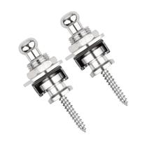 Kit Par 2 Trava Correia Strap Lock Prata Cromada Roldana Guitarra Baixo Violao Seguranca Profissiona Kit Par 2 Trava Correia Strap Lock Prata Cromada Roldana Guitarra Baixo Violao Seguranca Profissiona