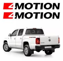 Kit Par Adesivo 4motion Amarok Emblema Preto 2017 Lateral