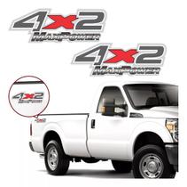 Kit Par Adesivo Emblema Lateral Ford F250 4x2 Max Power