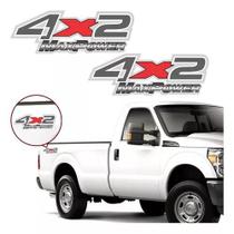 Kit Par Adesivo Emblema Lateral Ford F250 4x2 Max Power