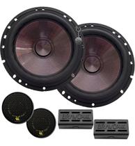 Kit Par Alto Falante 5 Polegadas Bravox CX50 BK 120W RMS Coaxial Linha Black Premium Universal 4 Ohms Portas e Painel