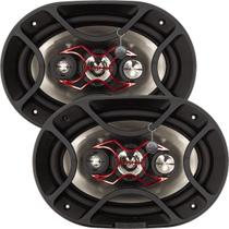 Kit Par Alto Falante 6x9 Bravox B4X69X Linha X 140W RMS 280W Quadriaxial 4 Ohms Original Som Automotivo Potente Tampão Dianteiro