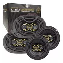 Kit Par Alto Falante Bravox Gold 6x9 + Par 6 Polegadas