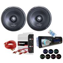 Kit par alto falante hard power 6 pol 280w rádio 7 cores + módulo taramps Kit par alto falante hard power 6 pol 280w rádio 7 cores + módulo taramps